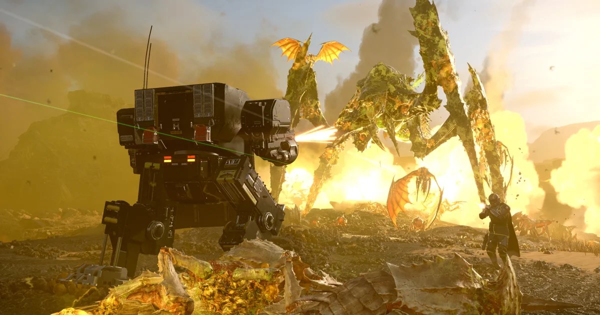 Helldivers 2 isn’t a cosy game, but the tranquil forests and beefed up exosuits of its latest patch might convince you it is