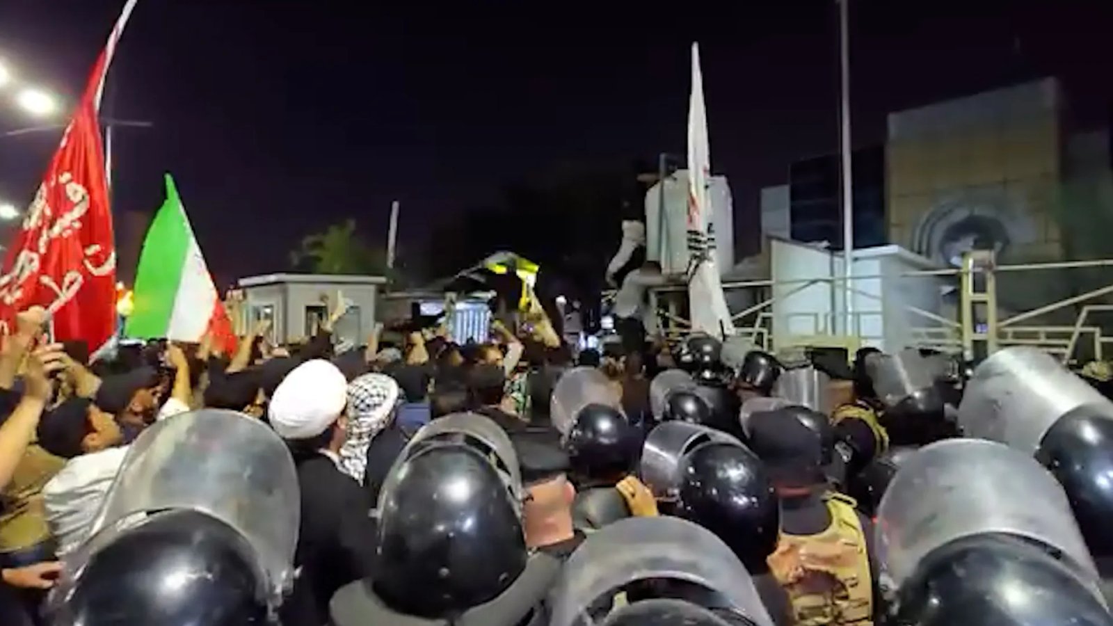 Protesters in Iraq swarm Kuwaiti consulate after deadly rocket attack | Protests