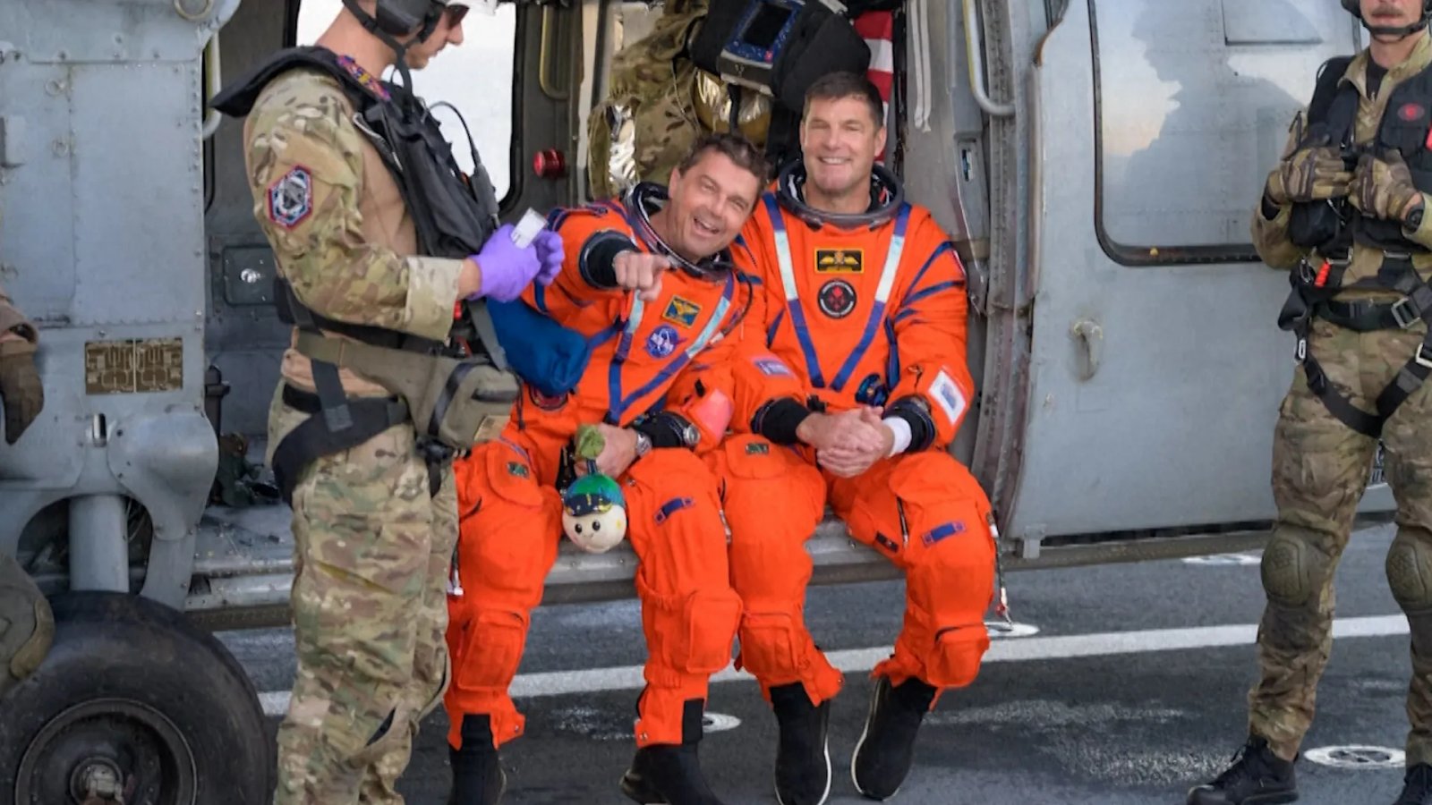 Artemis II crew seen on recovery ship after moon mission return | Space