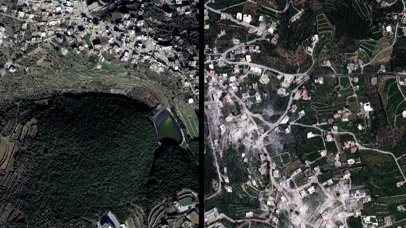Satellite images show scale of Israeli destruction of south Lebanon towns | Israel attacks Lebanon