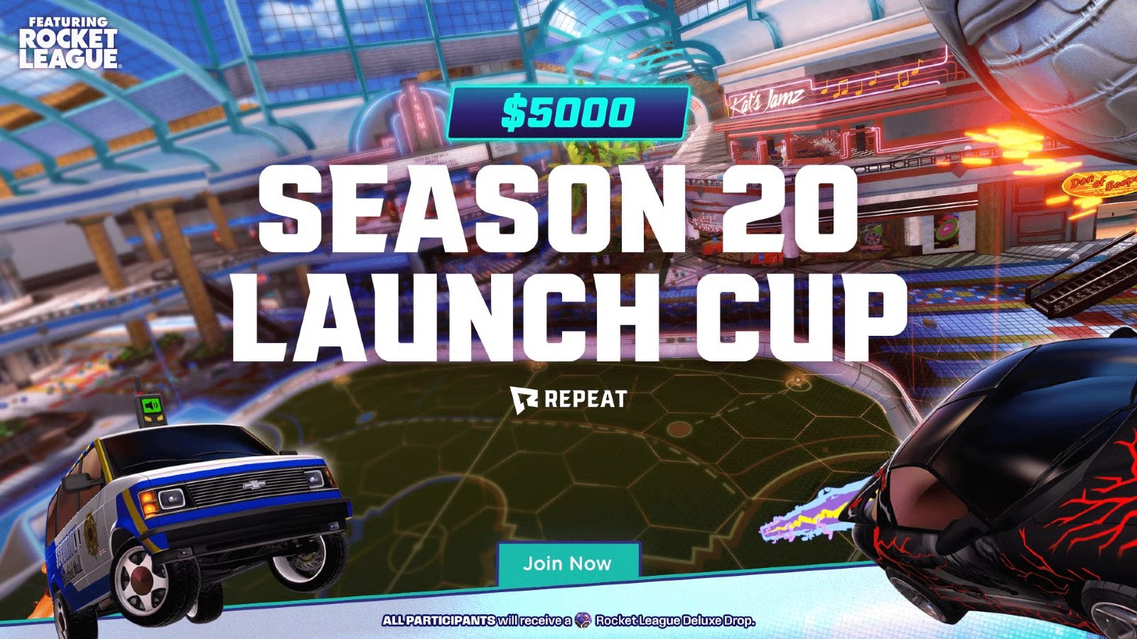 Repeat.gg launches Season 20 Rocket League Tournaments with cash prizes and in-game rewards