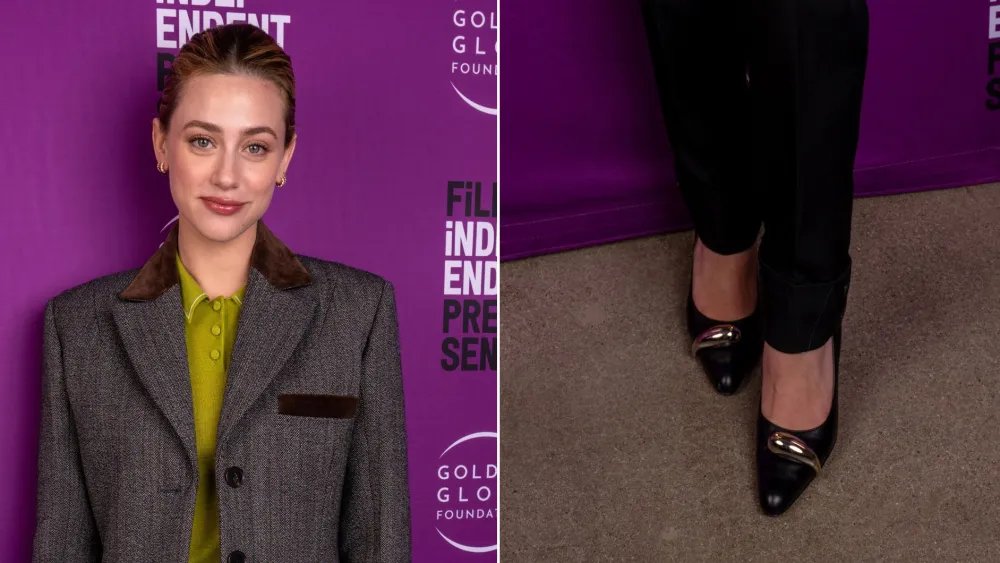 Lili Reinhart Gives Black Pumps a Sculptural Twist in Tory Burch