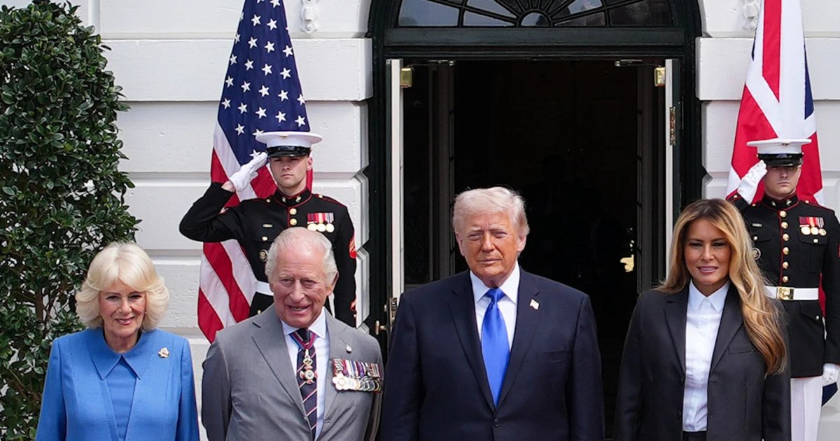 President and first lady say goodbye to king and queen