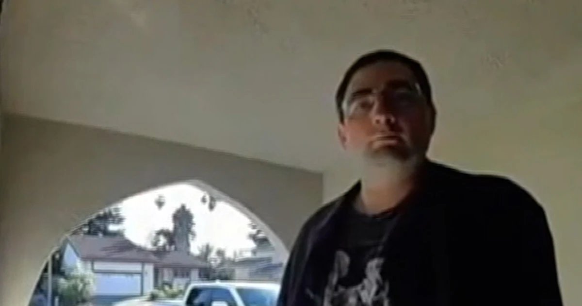 Frightening doorbell video of alleged home intruder