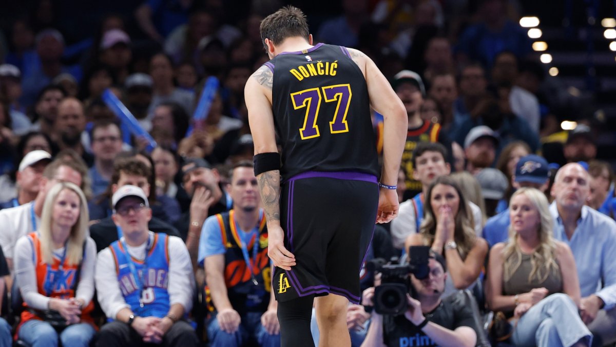 Luka Dončić apparent hamstring injury could be double-whammy for Lakers