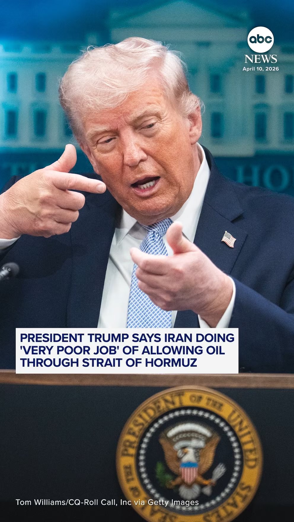 Video Trump says Iran doing ‘very poor job’ of allowing oil through Strait of Hormuz