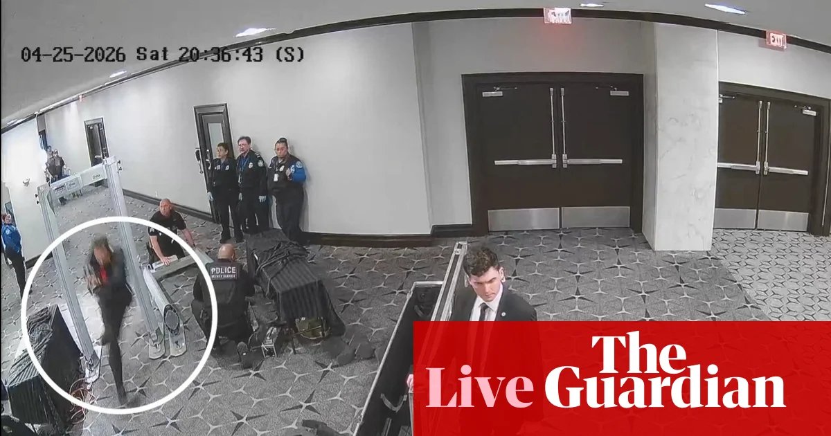 Hearing for suspect in White House correspondents’ dinner shooting scheduled for today – US politics live | US politics