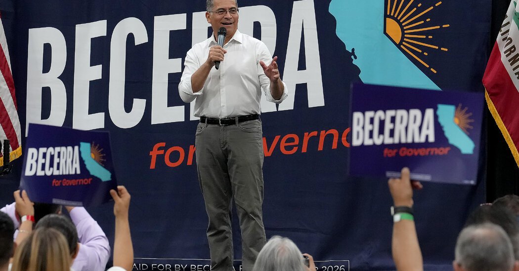 As Becerra Rises in Polls, He Draws Fire for Trying to Direct Interview