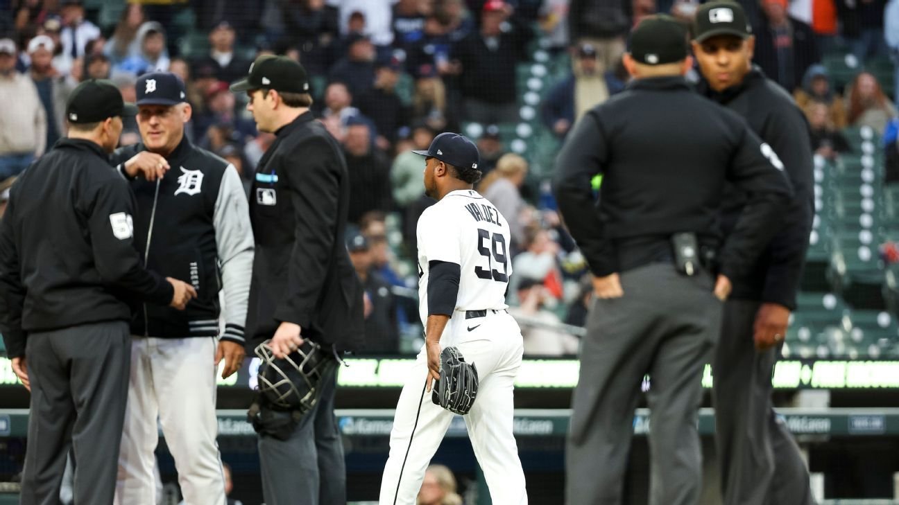 Tigers’ Valdez ejected after throwing at Red Sox’s Story