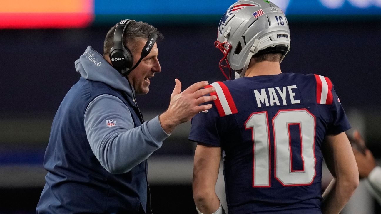 Patriots QB Maye backs Vrabel, not worried about distraction