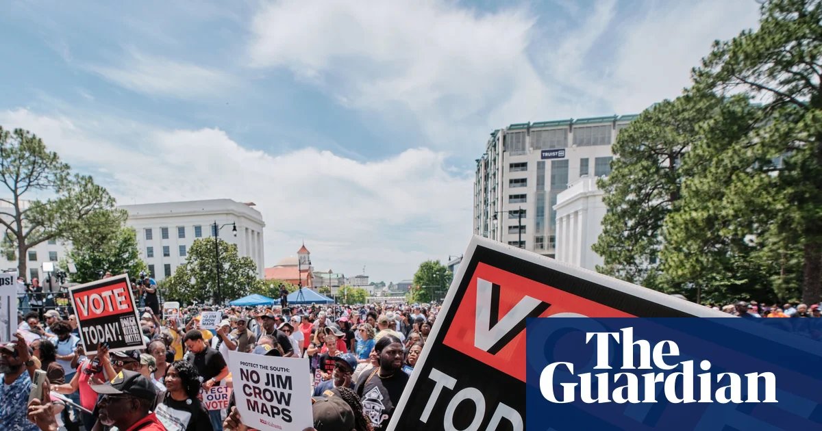‘They may draw racist maps, but we are the south’: thousands rally in Alabama for Black voting rights | US voting rights