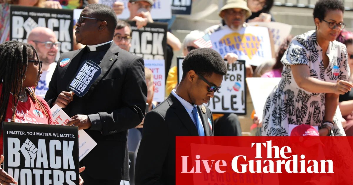 Redistricting debate shifts to South Carolina as Republicans seek clean sweep of House seats – US politics live | US news