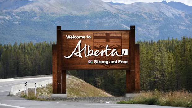 Alberta changing slogan on border-crossing signs to ‘Strong and Free’