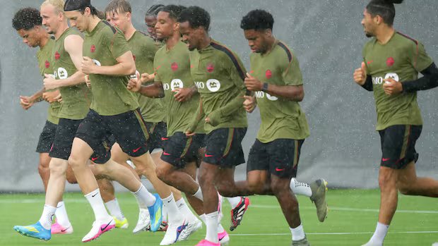 Question of injured Alphonso Davies’s participation in World Cup a cloud over Canada’s training camp