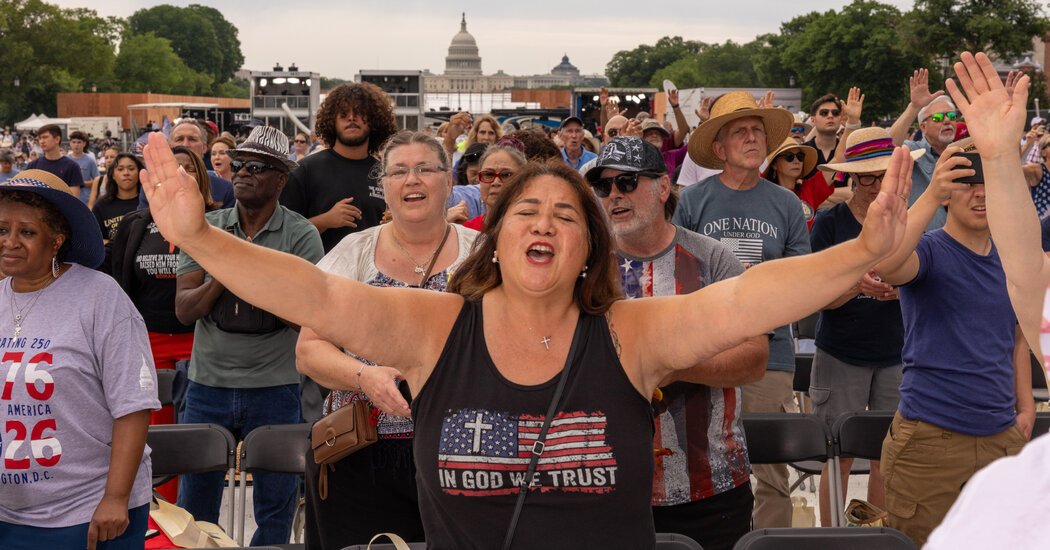 Trump Administration Pushes Narrative of Christian Nation at Prayer Rally in D.C.