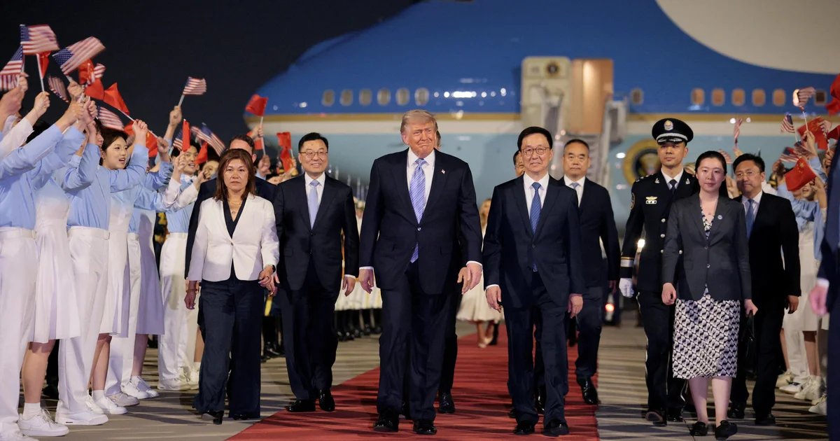 Trump arrives in Beijing to meet with China’s President Xi Jinping