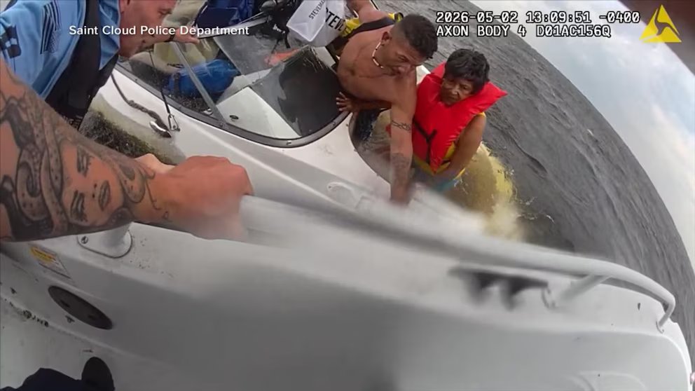 WATCH:  Father and son help rescue boaters