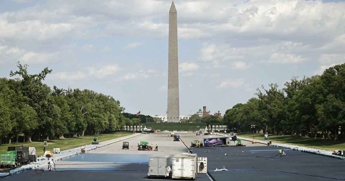 Preservation group sues Trump administration over effort to paint reflecting pool ‘American Flag Blue’