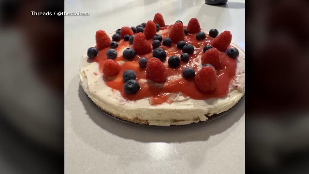 WATCH:  Birthday cheesecake falls ‘flat’ in viral frenzy