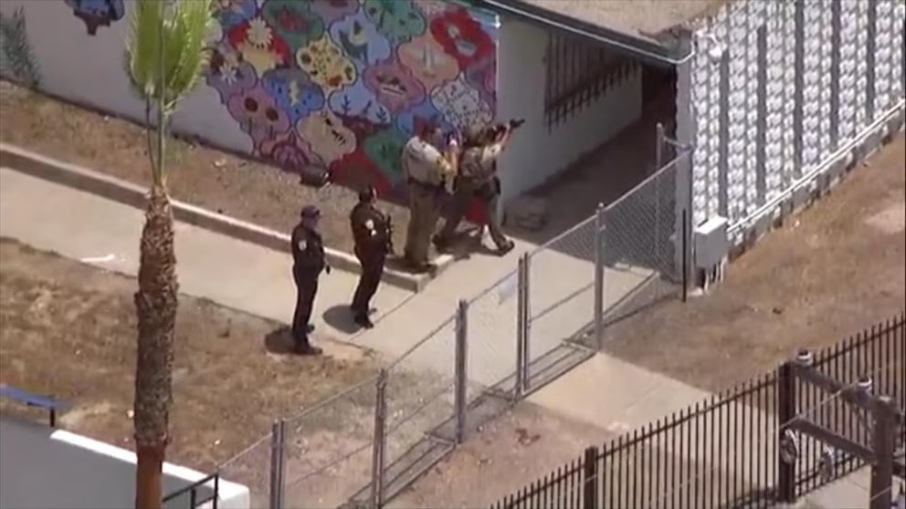 WATCH:  Father and son headed to store when gunfire erupts at San Diego mosque