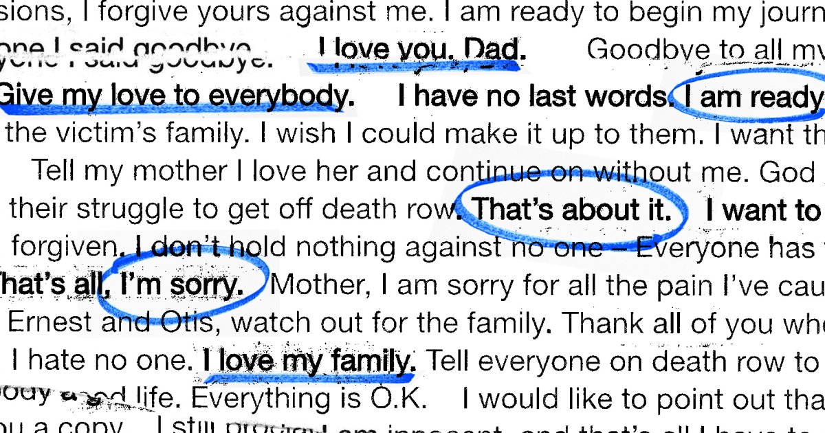 ‘Please forgive me’: Texas death row inmates’ haunting final statements