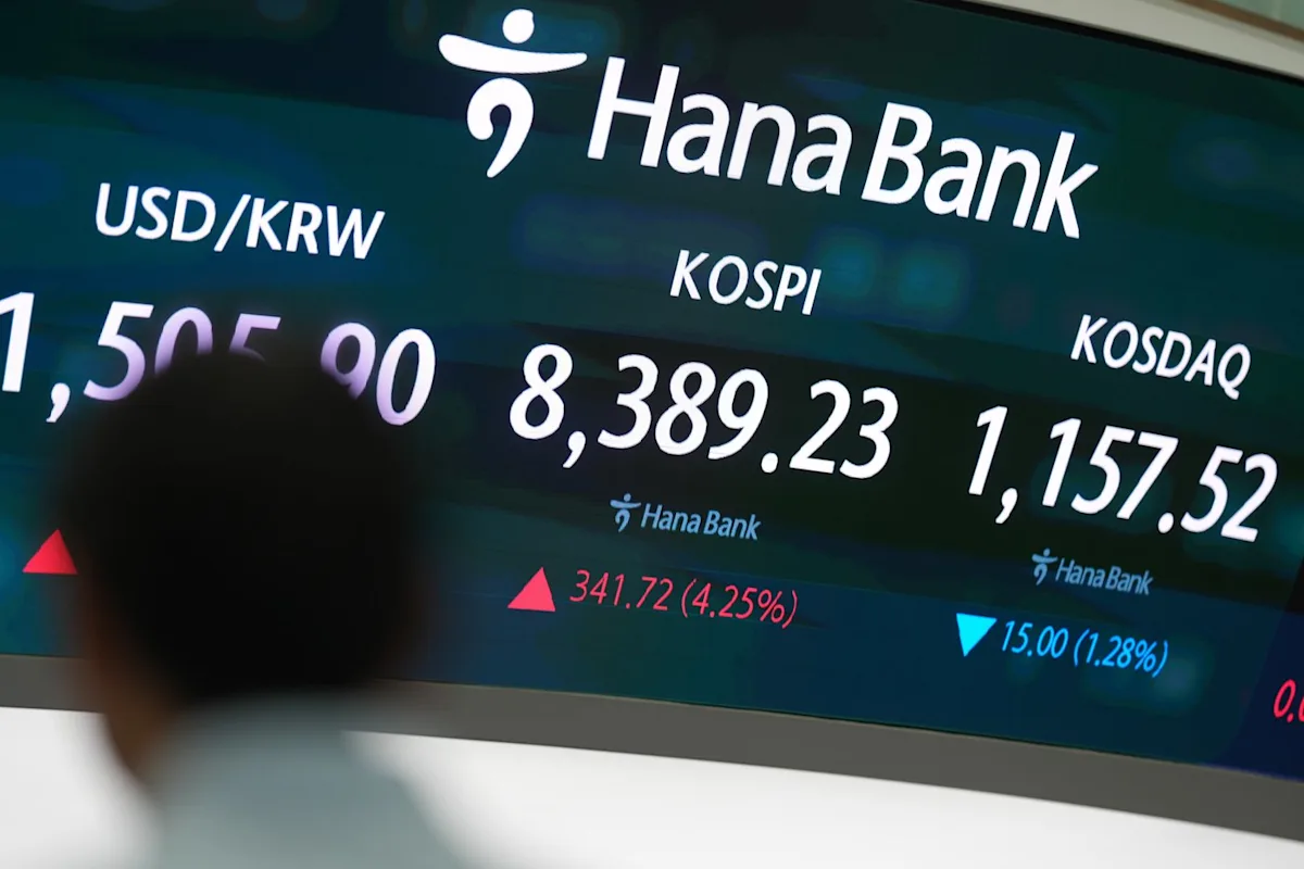 World shares are mostly higher, tracking Wall Street’s fresh records, and oil prices fall