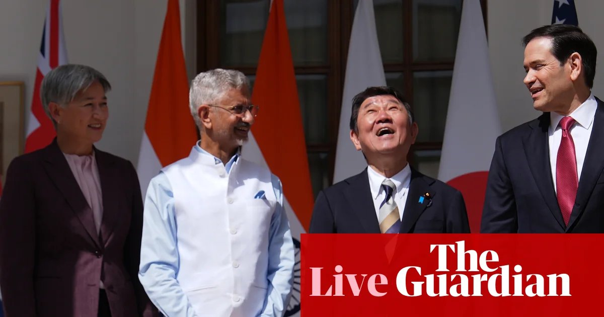 Australia politics live: Quad countries ink deal to build surveillance network and Fiji port to counter China | Australian politics
