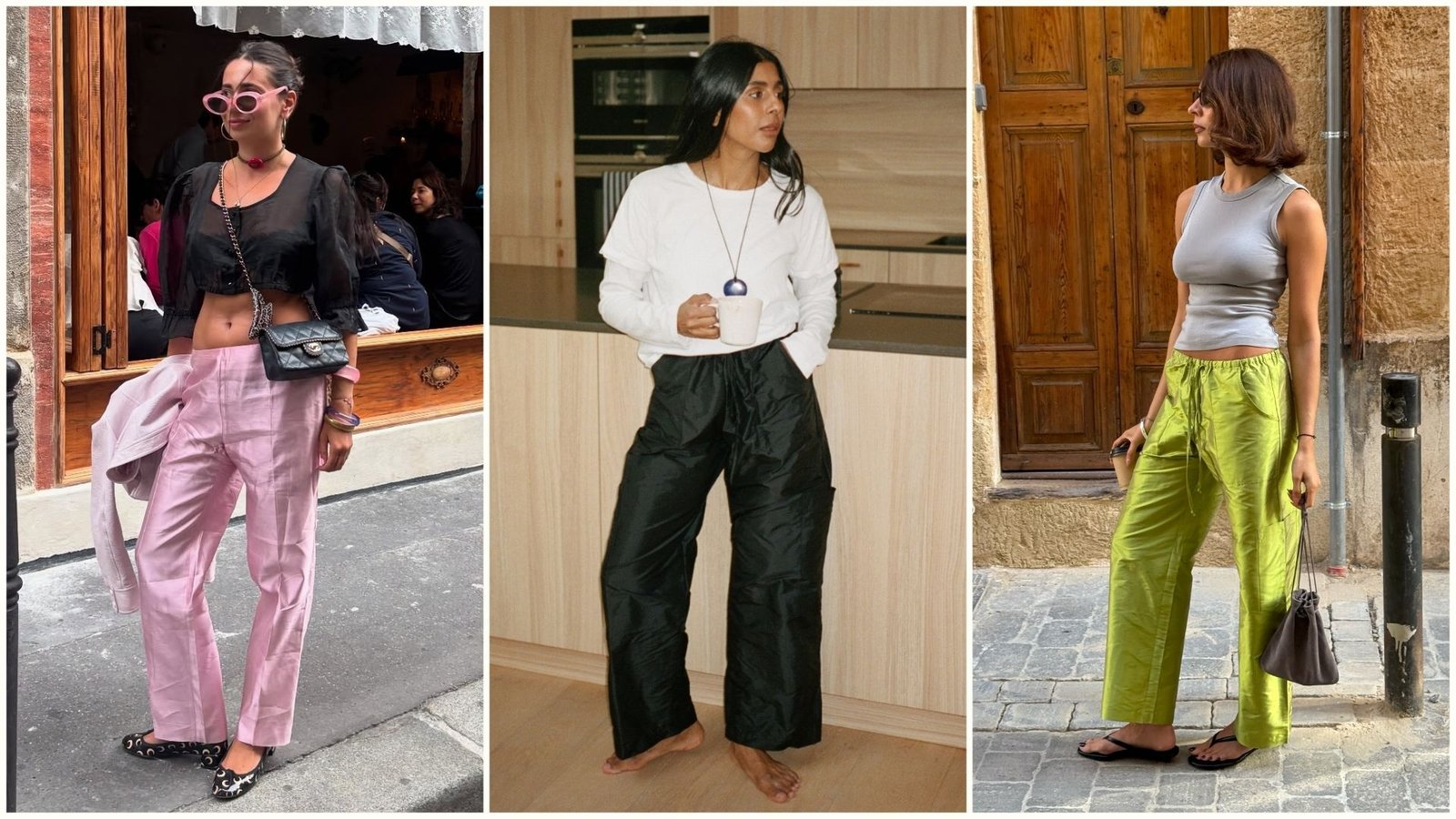 Sorry, Satin—Silk Taffeta Trousers Are In For Summer 2026