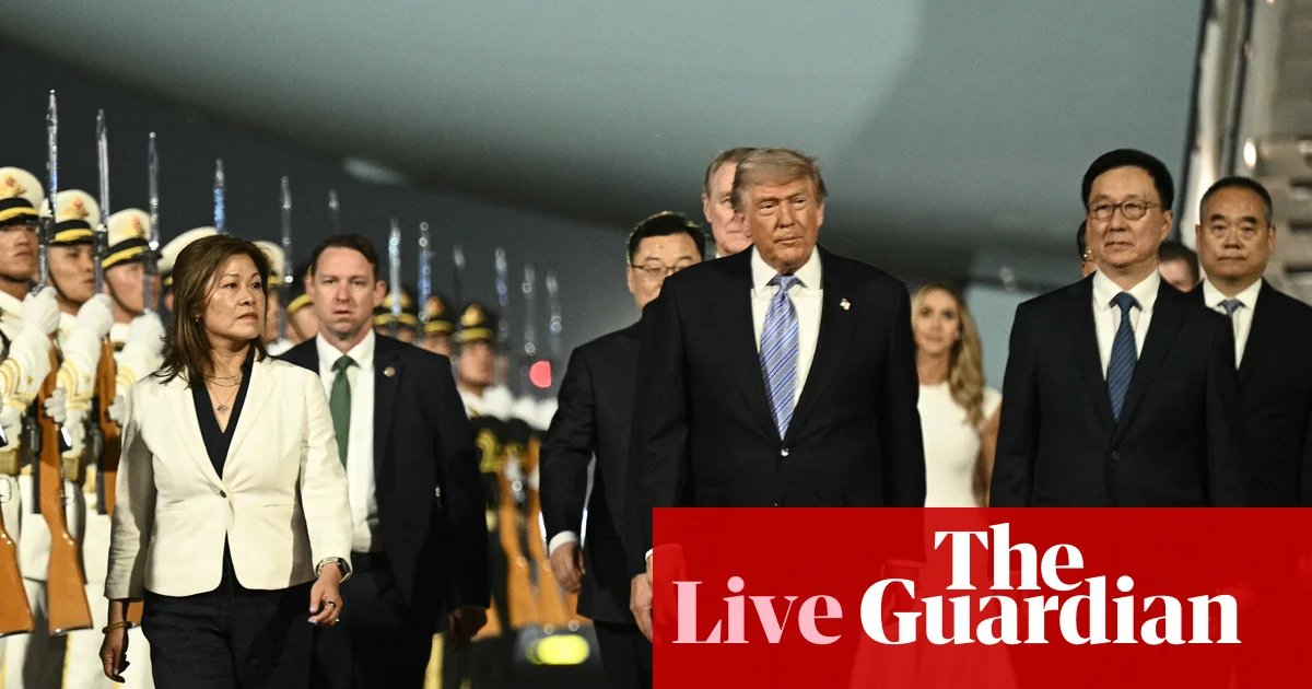 Trump-Xi summit live: US president preparing to meet China’s leader with trade, Taiwan and the Iran war set to dominate talks | Donald Trump