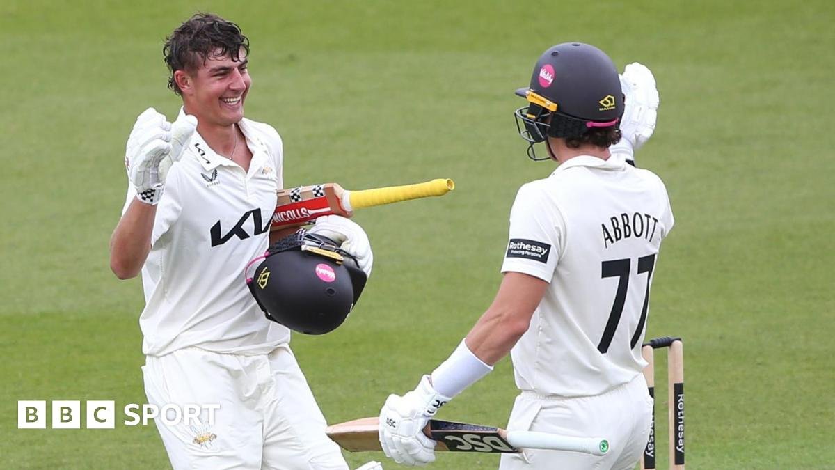 County Championship: Adam Thomas hits debut century as Surrey dominate Sussex