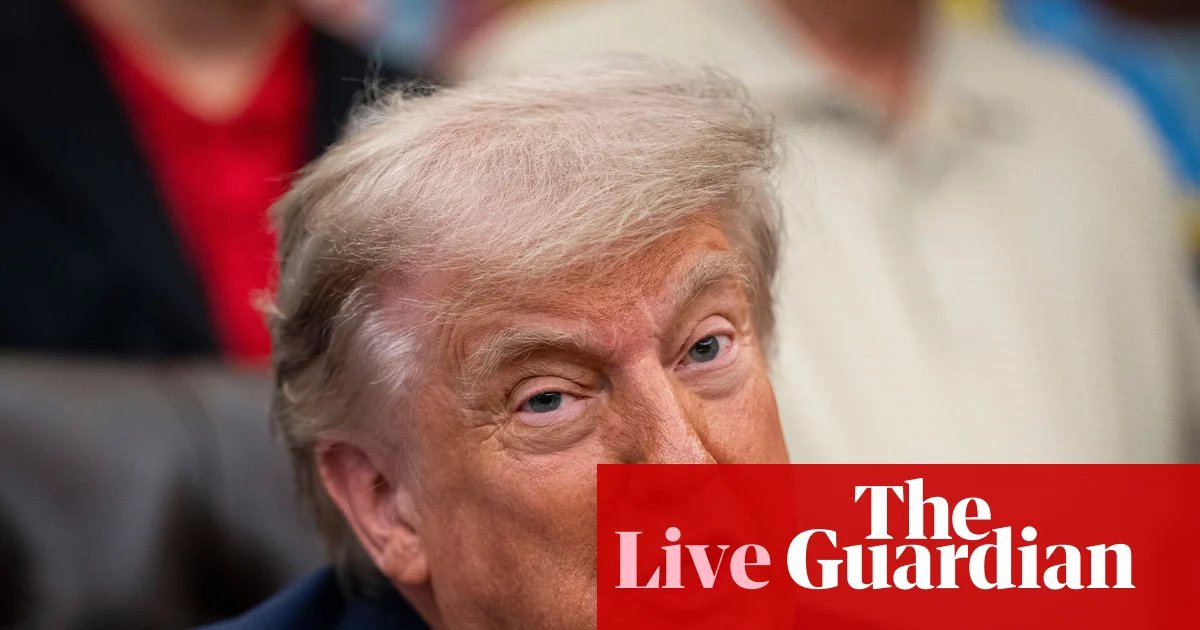 Trump postpones executive order on AI over China concerns – US politics live | Donald Trump