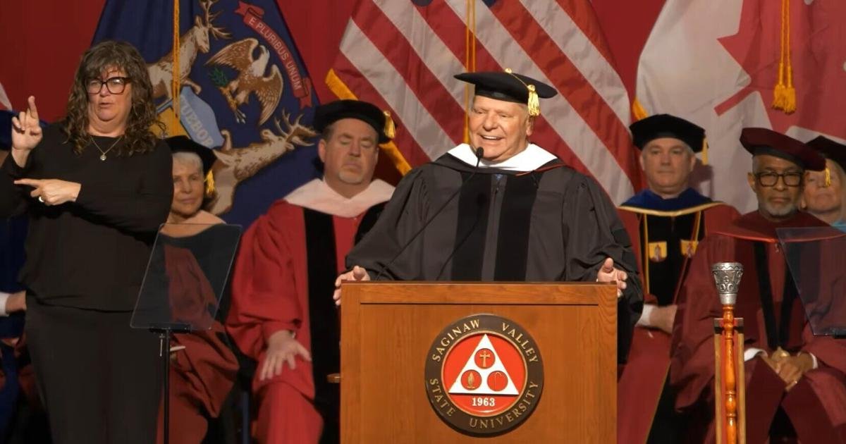 Doug Ford receives honorary degree from Michigan university