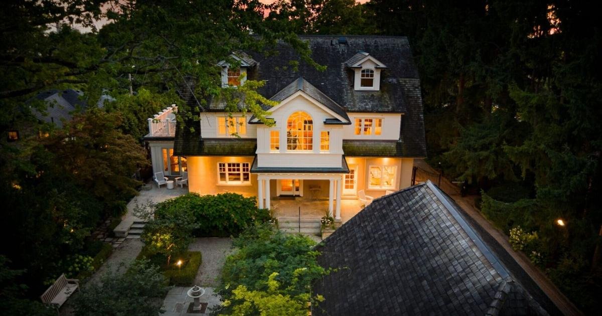 This century-old Guelph estate for $7.85 million features two separate lofts, cigar lounge and manicured garden