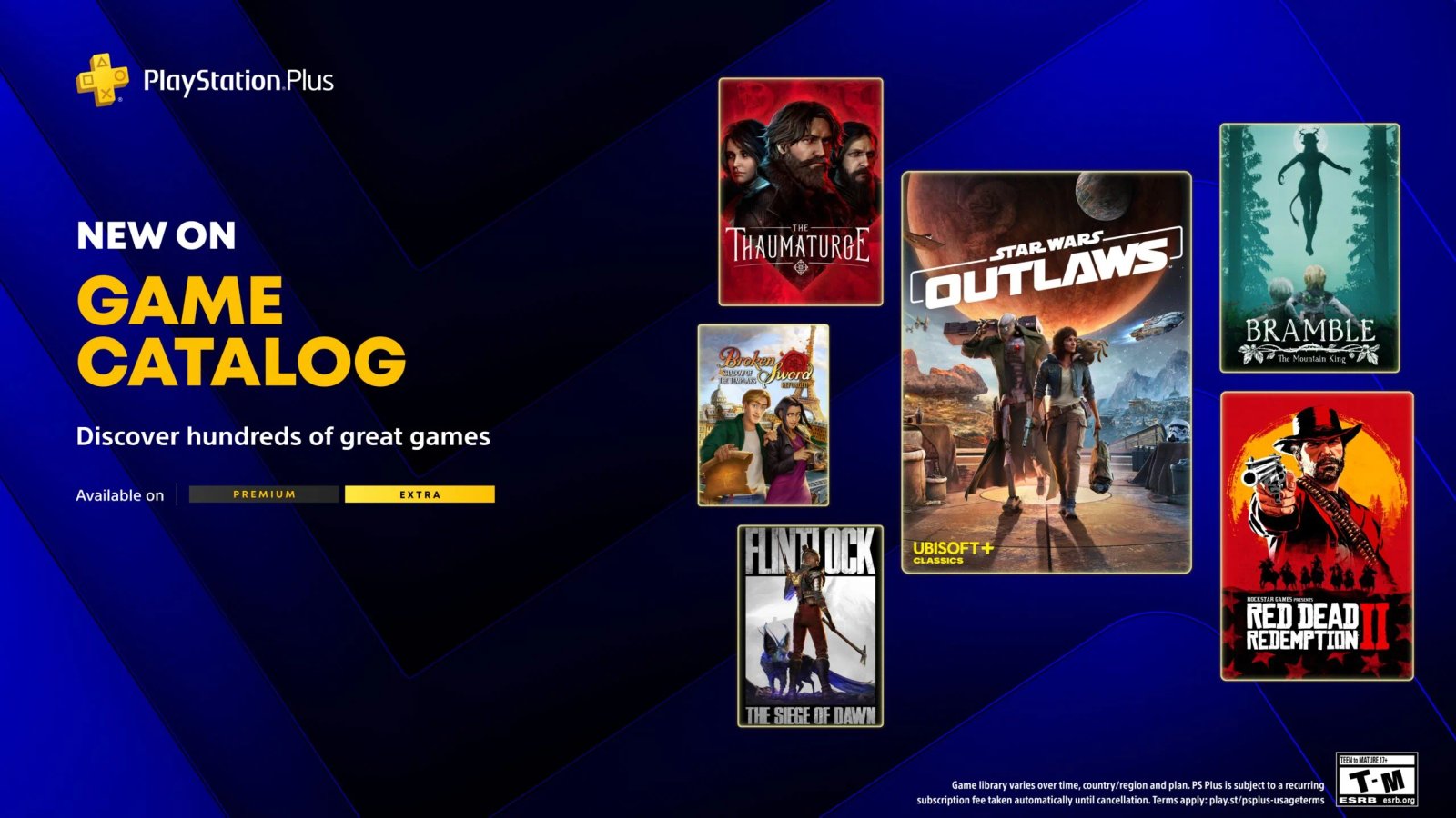 PlayStation Plus Game Catalog for May: Star Wars Outlaws, Red Dead Redemption 2, Bramble: The Mountain King, The Thaumaturge and more