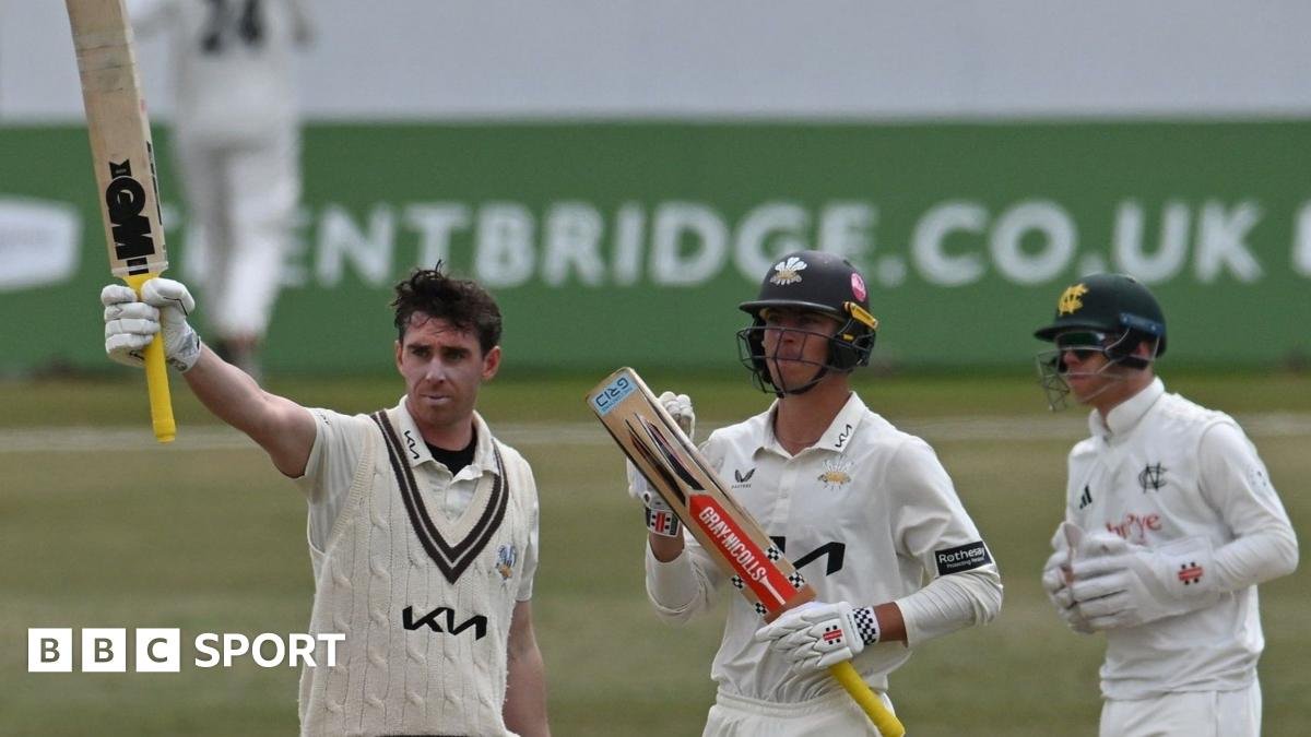 County Championship: Notts v Surrey heading for draw after Lawrence ton