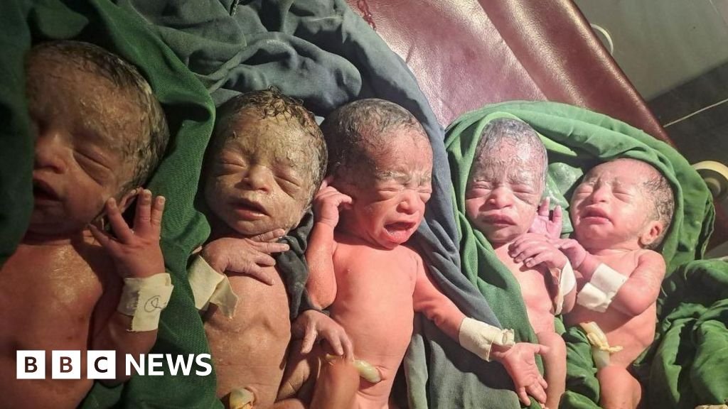 Ethiopian woman's joy at rare quintuplets after 12 years trying for a baby