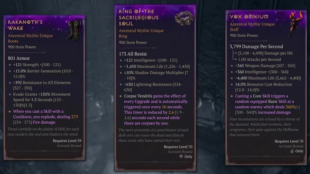 Diablo 4 Is Making Mythic Uniques Nothing Special