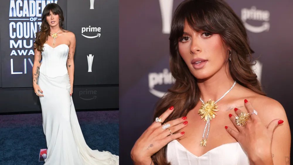 Ella Langley Models White Corset Gown for 2026 ACM Awards
