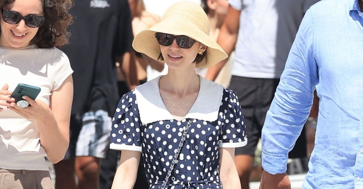Lily Collins Just Brought the Mesh Ballet Flats Trend Back