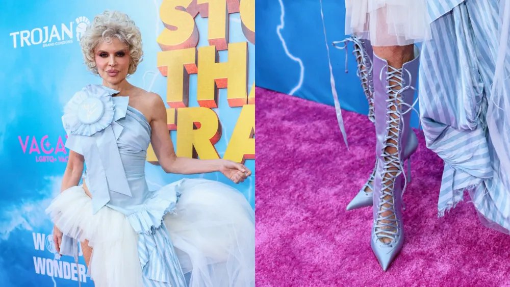 Lisa Rinna Takes Bold Le Silla Boots to ‘Stop! That! Train!’ Premiere