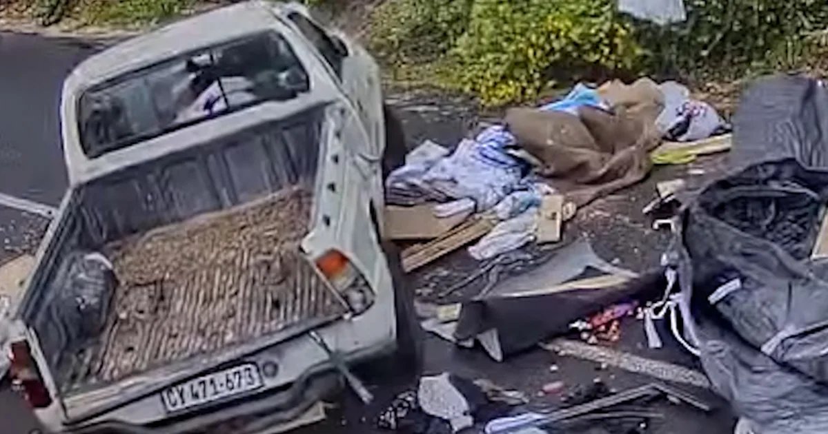 Pickup truck drives off a cliff in South Africa