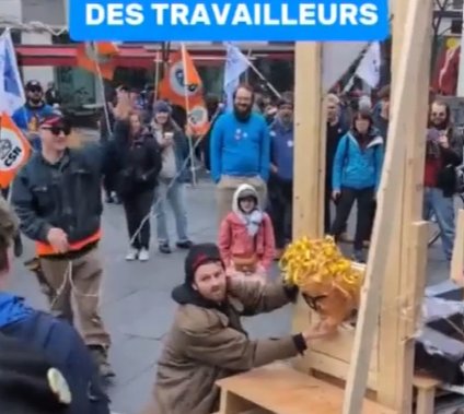 Police probe mock beheading of Quebec labour minister effigy at Montreal rally – Montreal