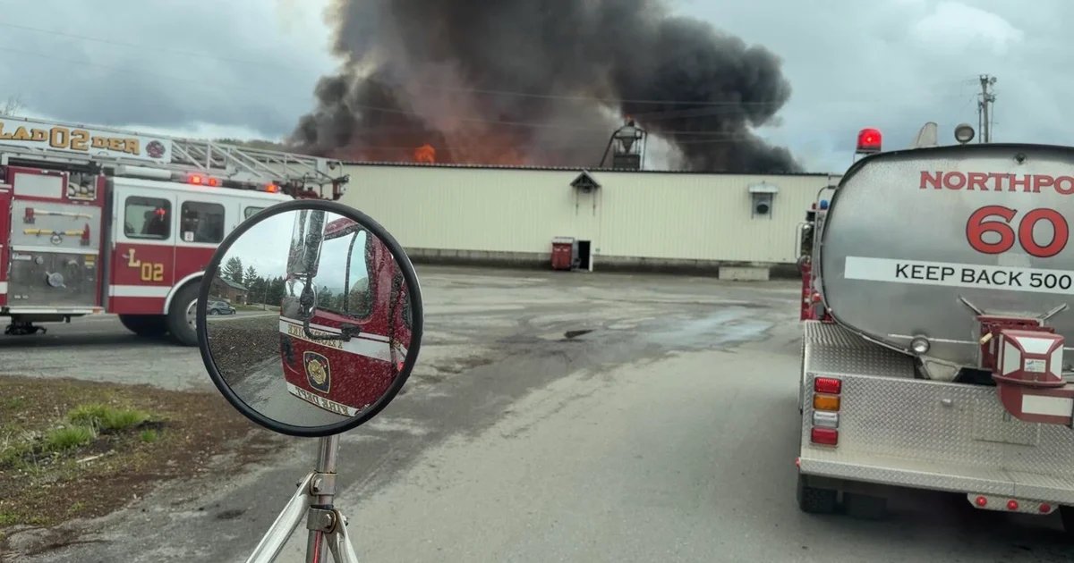 1 firefighter dead, 10 other people injured in fire and explosion at Maine lumber mill