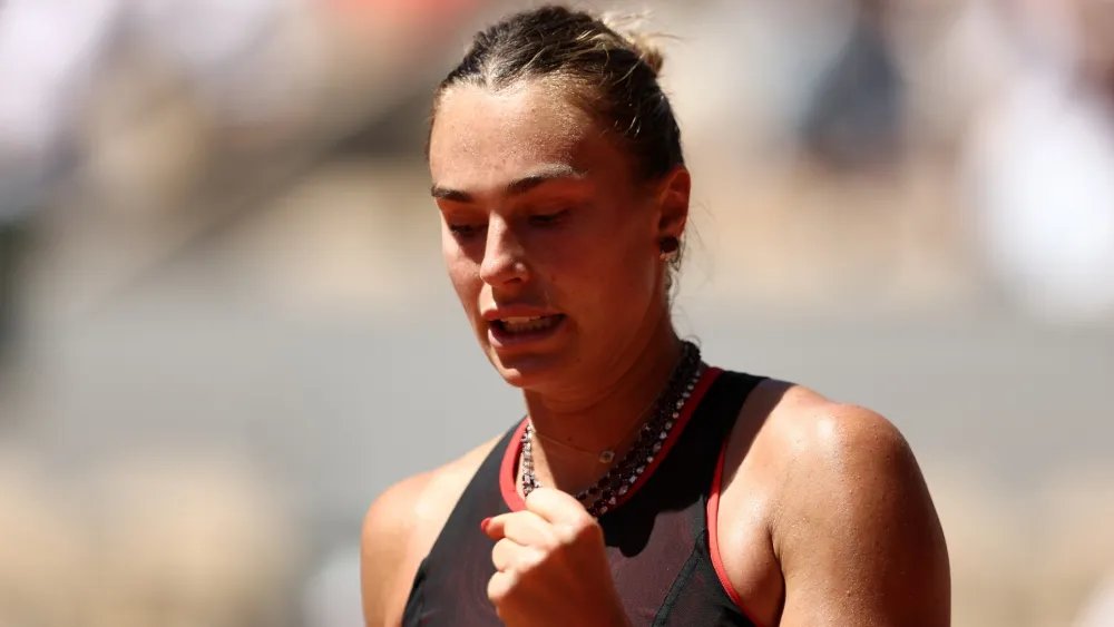 Aryna Sabalenka Wears Material Good Necklace at 2026 French Open
