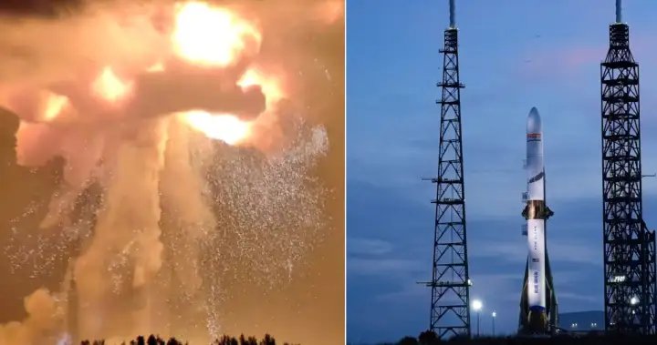 Blue Origin rocket explodes on launch pad during test at Cape Canaveral – National