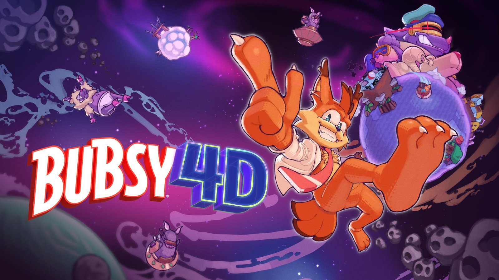 Bubsy Returns in Bubsy 4D, A Modern Intergalactic Platforming Adventure, Out Today
