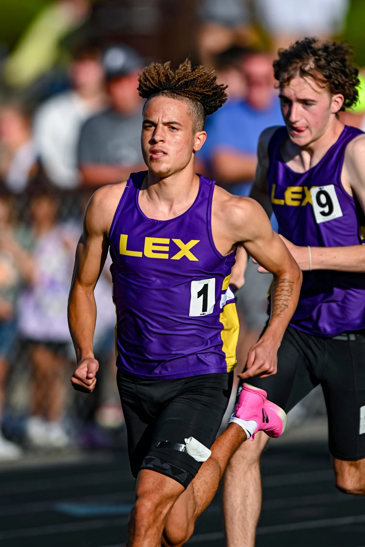 Lexington’s Hughes leads area state qualifiers in final home track meet