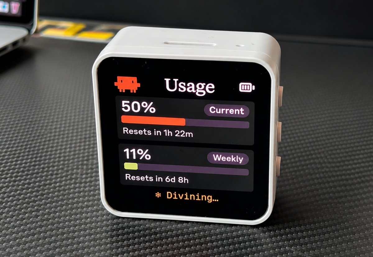 Clawdmeter turns your Claude Code usage stats into a tiny desktop dashboard