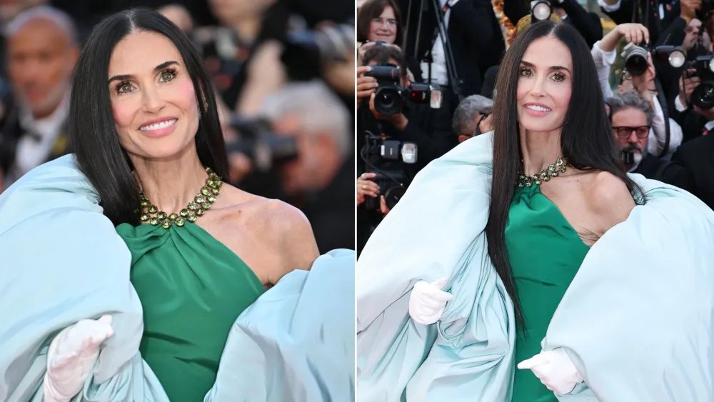 Demi Moore Closes Cannes in Cocooned Balenciaga Couture