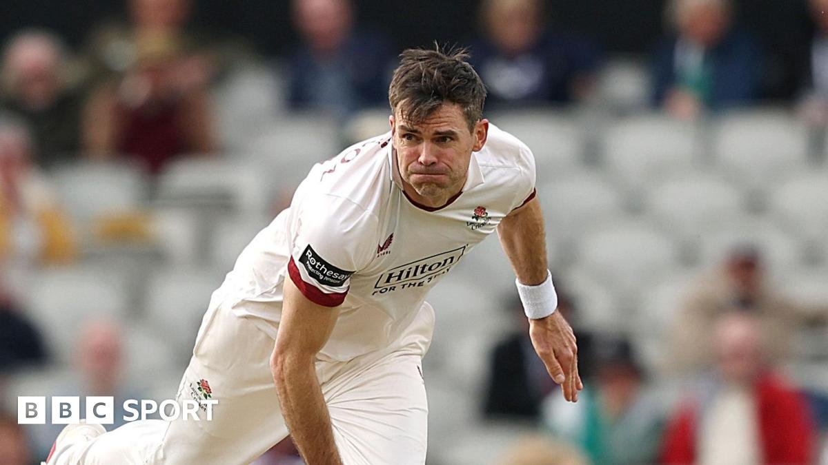 County Championship: James Anderson takes two wickets after Lancashire collapse